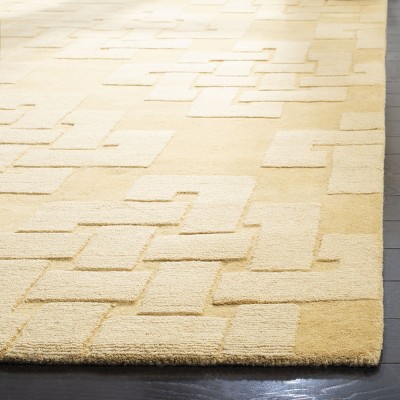Handmade Tufted Rattan Spot Wool Rug 9' x 12'