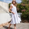 Amaryllis Women's Sleeveless Tiered Midi Dress with Tie Shoulder Straps and Scoop Neckline Comfortable All-Day Wear - 4 of 4
