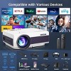 SEVOBAL Projectors Portable 1080P Movie Projector with 5G WiFi Bluetooth 300 Inch Display for Home and Outdoor Fun, White, 11.42"*8.5"*6.06" - 4 of 4