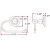 Calisto Euro Wall Mounted Toilet Paper Holder Oil Rubbed Bronze - Design House: Zinc Material, 1 Year Limited Warranty - 3 of 3