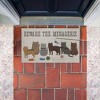 Stupell Industries Beware The Menagerie Printed Outdoor Imitation Sisal Door Mat, design by Darlene Seale - 3 of 4