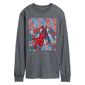 Men's - Marvel - Spider-Man Sketchy Doodles Long Sleeve Graphic T-Shirt - 1 of 3
