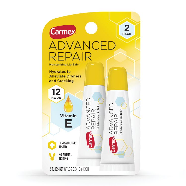 Carmex Advanced Repair Moisturizing Lip Balm Tube - 2pk, 1 of 8