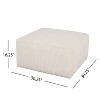 NicBex Square Ottoman,Corduroy Poufs with Foam Chunk Filling,Fluffy Pouf Foot Stool for Living Room,Bedroom,Office - 3 of 4