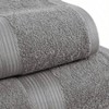 6 Piece Oversized Fade Resistant Towel Set, 100 Cotton, Gray, Soft Absorbent, 2 Bath 54 X 30, 2 Hand 26 X 16, 2 Washcloths 12 X 12 - 2 of 4