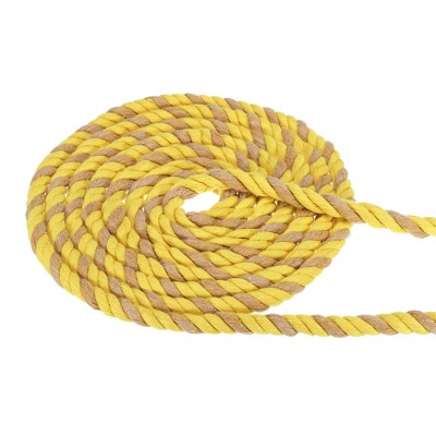 Unique Bargains Natural Twisted Cotton Craft Railings Home Decor Tug of War 3-Strand Rope 1 Pc