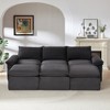 111'' Corduroy Cloud Modular Sectional Sofas with High-Density Sponge Seat and Freely Combinable Design - 2 of 4