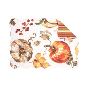 C&F Home Watercolor Pumpkin Placemats Set of 6, 13" x 19" - 1 of 4