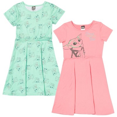 Star Wars The Child Girls 2 Pack Skater Dresses Little Kid to Big Kid