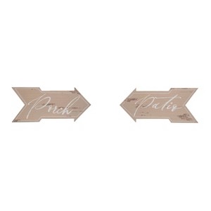 Transpac MDF Porch/Patio Sign Set of 2 Spring Home Decorations - 1 of 1