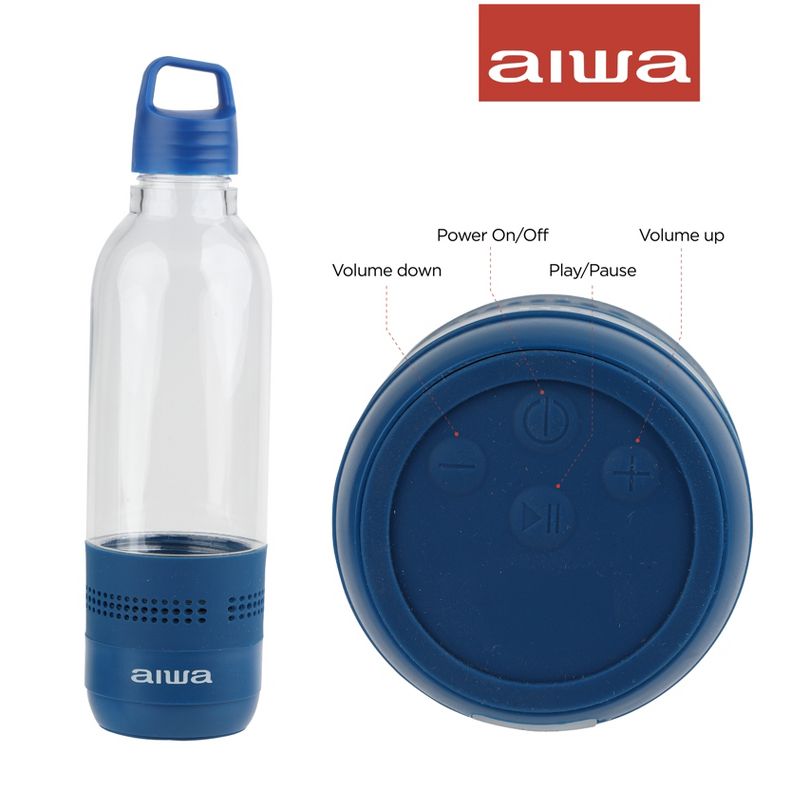 AIWA Get Fit Sport Kit Wireless Sport Earphones + 2 in 1 Water Bottle with Wireless Speaker, 3 of 7