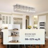 Siljoy Modern Crystal Chandelier, Rectangle Chandelier Rectangular Flush Mount Pendant Ceiling Light Fixture for Indoor - 3 of 4