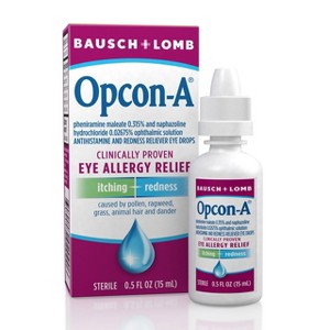 Opcon A Bausch & Lomb Allergy Relief Eye Drops - 0.5oz - 1 of 4