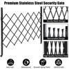 61” H x 71” W Single Folding Security Gate – Steel Expandable Accordion Door, Scissor Gate with Padlock for Entryways & Commercial Use – Black - 4 of 4