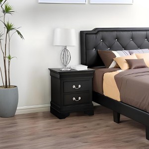 Kumasinova 21 Inch Nightstand with 2 Drawers,Bedside Tables with Metal Handles,End Table for Bedroom,Living Room - 1 of 4