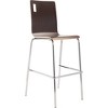 Set of 4 Bushwick Café Barstools Espresso: Chrome Steel Frame, 500 lbs Capacity - Hampden Furnishings - 2 of 4