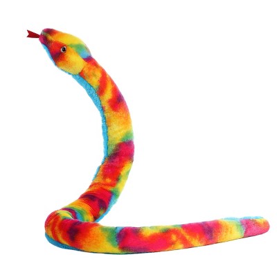 Aurora Snake 53" Rainbow Multicolored Stuffed Animal