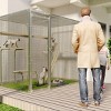 Outdoor Cat Enclosure with Mesh,DIY Catio for Outdoor Cats,Large Cat Playpen with Platforms for Backyard or Patio - LAOTIES - 3 of 4