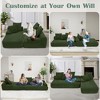 QingMoon 110" L-Shape Sectional Sofa, 4 Seat Boneless Couch, Velvet Upholstered Compressed Sofa with 5 Pillows for Living Room, Bedroom - 2 of 4