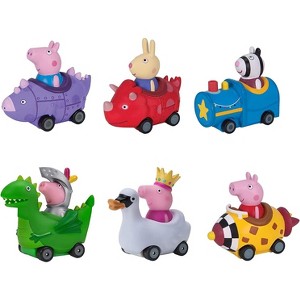 Peppa Pig Mini Buggies, 6 Pack Set - Peppa, George Pig, Zoe Zebra & Richard Rabbit in Fun Vehicles & Cars - Fun for Kids - Ages 2+ - 1 of 4
