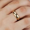 14K Gold Plated Stainless Steel Men's Ring - Classic Comfort Fit Band - 4 of 4