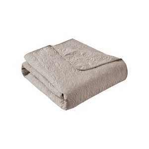 1 Pcs Elegant Reversible Throw, Classic Stitch Pattern Rich Depth and Texture Bedding Set, All Season Home Textile fits Lux Bedroom Decor - 1 of 4