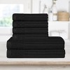 Modern Ribbed Cotton  Assorted Towel Set by Blue Nile Mills - 2 of 4