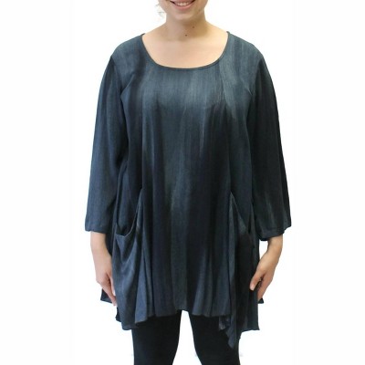 Women's Hand Painted Two Pocket Swing Tunic - Modesce