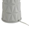 360 Lighting Triangles 28 1/2" Tall Geometric Mid Century Modern End Table Lamp Gray Cement Single White Shade Living Room Bedroom Bedside Nightstand - 2 of 3