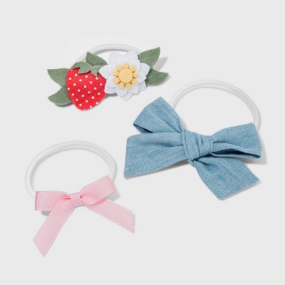 Baby Girls' 3pk Strawberry Headband Set - Cat & Jack™