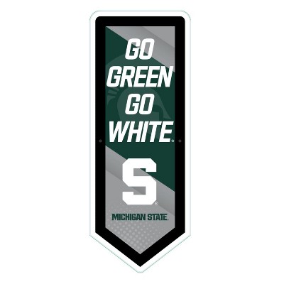 Evergreen Ultra-Thin Glazelight LED Wall Decor, Pennant, Michigan State University- 9 x 23 Inches Made In USA