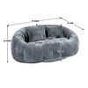NicBex Bean Bag Sofa,Beanbag Chair with Armrests and Pillows,Oversized Lounge Sofa for Couples,Comfy Chair for Living Room Bedroom - 3 of 4