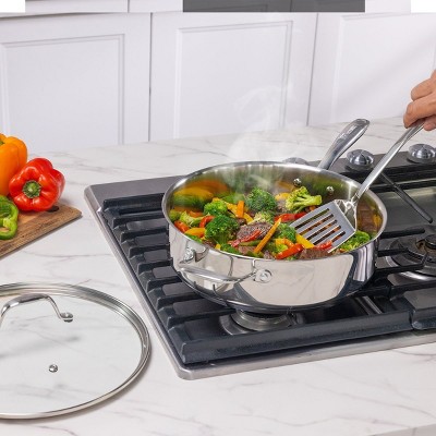 Guy Fieri's Flavortown 5 Qt. Stainless Steel Sautepan with Lid
