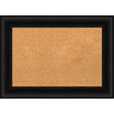 Amanti Art Black Framed Natural Cork Bulletin Board 30" x 22"