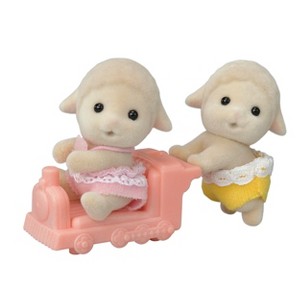 Calico Critters Sheep Twins, Set of 2 Collectible Doll Figures with Vehicle Accessory - 1 of 4