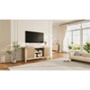 Modern TV Stands for Living Room, Fluted Cabinet with Storage, Mid-Century Modern TV Table Stand for 50/55/60/65 TV,Heavy Duty Oak TV Console - 2 of 4