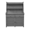 65 Inch Garden Potting Bench Table With Storage Shelf,Drawer and Cabinet-The Pop Home - 3 of 4