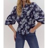 Women's Ruffled Neck Floral Top - entro - 3 of 4