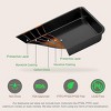 NutriChef Kitchen Oven Baking Pans - Carbon Steel, Non-Stick Black Coating Inside & Outside Bake Tray Sheet Bakeware Set (6-Pieces) - 3 of 4