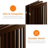 Adjustable Pen Best Choice Products 31.5in 4-Panel Freestanding Wooden Pet Gate w/Walk Through Door White 
