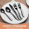 BRINJOY 20-Piece Black Stainless Steel Silverware Set - Square Cutlery Set for 4, Dishwasher Safe - 4 of 4
