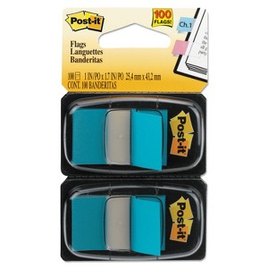 Post-it Standard Page Flags in Dispenser Bright Blue 100 Flags/Dispenser 680BB2 - 1 of 3