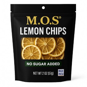 MOS Dried Lemon Slices 2 oz Unsweetened Dehydrated Lemon Wheels Made in USA No Sugar Added - 1 of 4