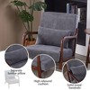 PAGED Mid-Century Modern Accent Chair Living Room Chairs with Pillow Upholstered Reading Chair with Wood Frame for Living Room - 3 of 4