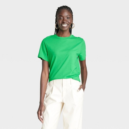 Women's Short Sleeve T-Shirt - A New Day™ Green XS