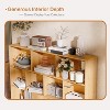 10 Cubes Bookshelf, Wooden 3-Tier Open Shelf Bookcase, Book Shelf Storage Organizer with 5 Iron Legs for Home Office, Living Room, Bedroom - 3 of 4