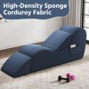 SYFERLORY Ergonomic Yoga Chair with Ottoman - Recliner with Side Pockets & Waist Pillow for Stretching and Relaxing - Fits Living Room or Bedroom，Blue - 4 of 4