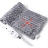 Acekool Weighted Heating Pad for Back, Shoulder & Legs, Electric Heat Pad with 3 Temps, 3 Massage Modes, Auto Shut-Off, Washable, 12"x24", Grey - 2 of 4