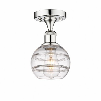 Rochester - 1 Light Semi-Flush Mount In Industrial Style-8 Inches Tall and 5.88 Inches Wide