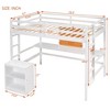 NicBex Twin/Full Size Loft Bed with Desk & Chalkboard,Rustic Full Loft Bed with 2-Drawer Cabinet,Wooden Loft Bed for Kids,Teens - 4 of 4